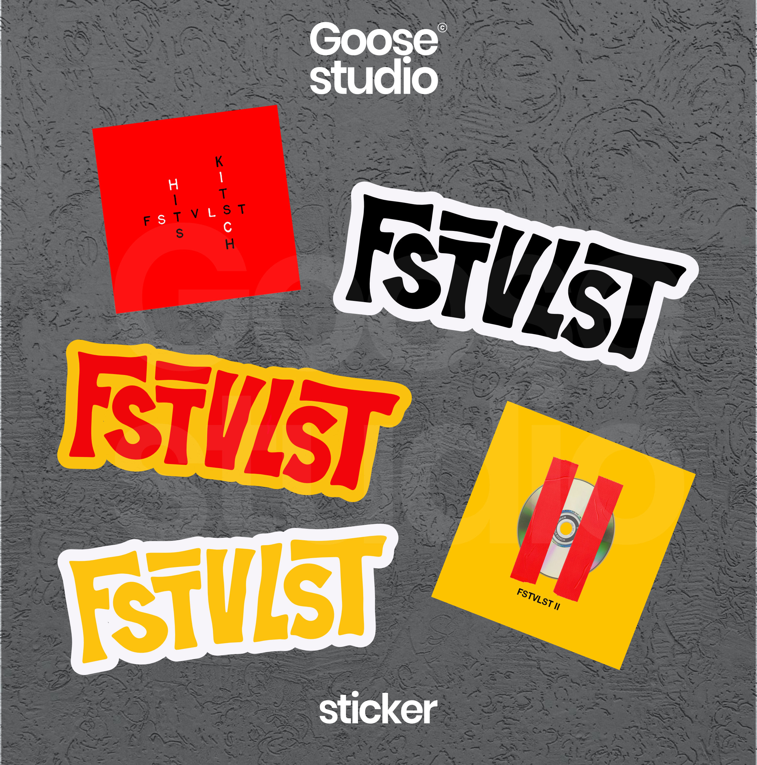 Sticker Band Typography